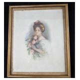 Framed Classic Style Lithograph Ansley Fox