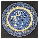 Vintage Blue Willow Woods Ware Wood And Sons Plate