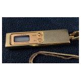 Vintage Gold-Plated LCD Quartz Pendant Watch
