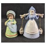 Ceramic Girl Figurine Bells