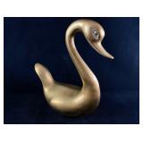 Brass Mid Century Goose or Swan Statue