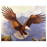 Vintage Wildlife Artist Jim Oliver "Bald Eagle " S