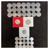 Canadian Coin Collection 25 Cents and 10 Cents Dim