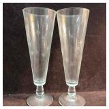 Pilsner Glass Star Dust by C G Quartzex Crystal C