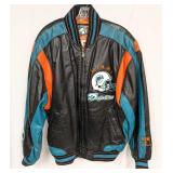 M/M Miami Dolphins NFL Leather Jacket G-III Carl B