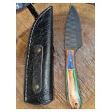 MHS Cutlery Carbon Steel Knife & Leather Sheath RT