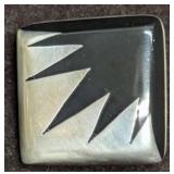 Vintage Southwestern Style Sterling Brooch Pin Wit