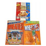 Three Collectable Cereal Boxes Cheerios Wheaties