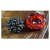 Two Handmade Beaded Rings