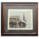 Signed & Numbered "Dockside" Lithograph By Mark St