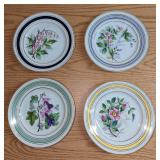 4 Vintage Victoria Hand Painted 8 1/4 Plates