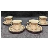 4 Retired Lenox Fine China Lace Point Footed Cup &