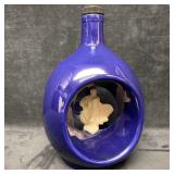 Dark Blue Ceramic Empty Bottle Ceramo Mex