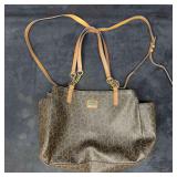 Calvin Klein Brown CK Signature Purse Handbag