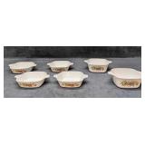6 Retired Corning Spice Of Life Ceramic Petite Pan