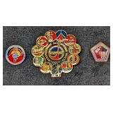 3 Soviet Russia CCCP Spaceflight Pins F18