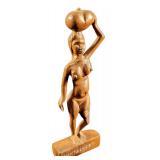 Montserrat Navtive Nude Woman Wood Carving