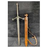 MHS Cutlery Fantasy Steel Sword With Leather Scabb