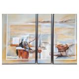D81 Triptych Large Robbie Feldman Acyclic On Canva