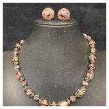 Venetian Murano Lamp Work Art Glass Fiorato Black