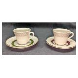 2 Home Laughlin China & Shenango Cups & Saucers