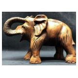 Vintage Asian Elephant - Hand Carved Wood