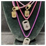 Melania Clara Assorted Purple Pink Necklace Rhines