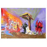 Original Acrylic Paint And Spray Paint On Canvas S