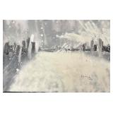 Original Acrylic Paint And Spray Paint On Canvas W