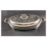 Stainless Steel Serving Dish with Glass Insert