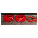 5 Red Resin Or Plastic Bracelets