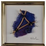Cheryl Kabala Framed Rice Paper Sculptural Art
