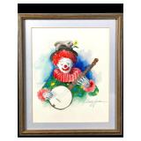 Clown Watercolor by Emily James