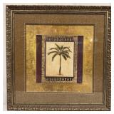 Palm Tree Giclee Fine Art Framed Print by Mindeli