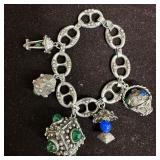 Faux Glass Stone Setting Charms 800 Silver Etrusca