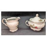 Retired Royal Kent China Sugar Bowl & Creamer