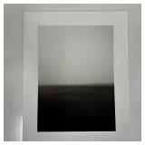 Foggy Golf Course Fairway Scene Black and White Mi