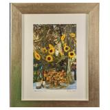 Framed Etta Jean Juge Flowers & Wine In Chile Phot