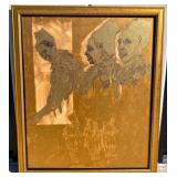 Roul Santos Three Women Acrylic on Canvas Signed