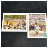 Set of Two Color Golf Photography Prints Tiger Woo