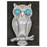 Vintage Bell Trading Post Sterling Silver Owl Broo