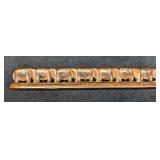 Hand Carved Wood Stone Elephant Train Figurine