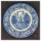 Vintage Liberty Blue Independence Hall Ironstone P