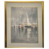 Framed Richard E. Williams Harbor View II Print R6