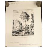 Vintage Signed Marcel Jacque French Sheep Etching