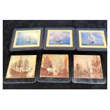 Lot Of 6 Nautical Coasters 3 Lady Clare 3 Unknown