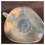 Antique Dugan Co. Iridescent Carnival Glass Leaf R