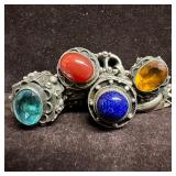 Etruscan Revival Style 800 Silver Ornate Fob Charm