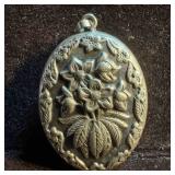 Art Nouveau Flowers Sterling Silver Necklace Penda