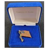 US Flag Brooch Camrose & Kross Kennedy Collection